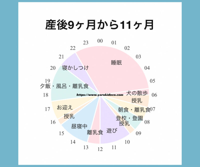 産後９か月から１１か月までのタイムスケジュール